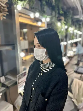 セミロング カラー 溜 一太のヘアスタイル