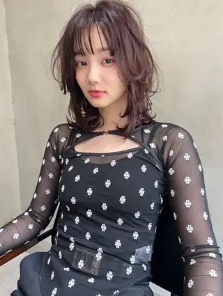 ミディアム 透明感カラー/ 髪質改善/ねねのヘアスタイル