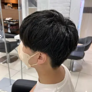 ショート メンズ 【センターパート/ マッシュ】ryokaのヘアスタイル