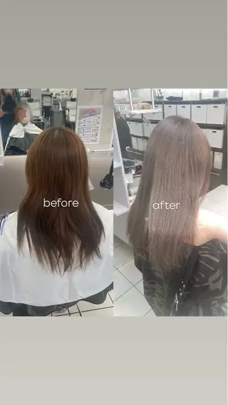 セミロング 縮毛矯正/艶髪 💎志田美紀のヘアスタイル