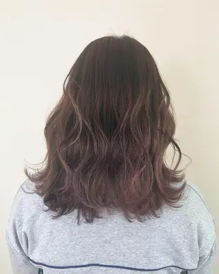 ミディアム カラー 透明感カラー 松田晃代のヘアスタイル