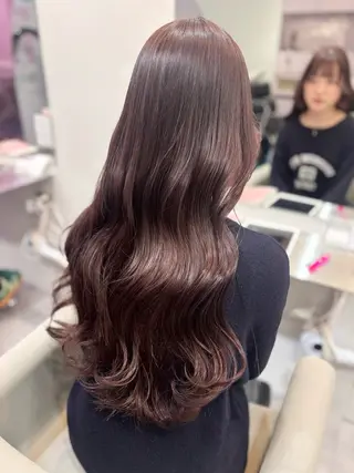 ロング カラー ヘアアレンジ amane໒꒱うる艶 ブリーチ透明感カラーのヘアスタイル