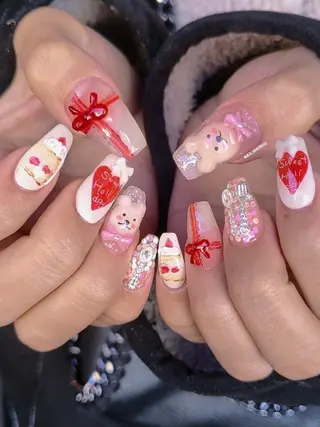 ネイル 3dパーツ/流行り 👧shushu❤️のネイルデザイン