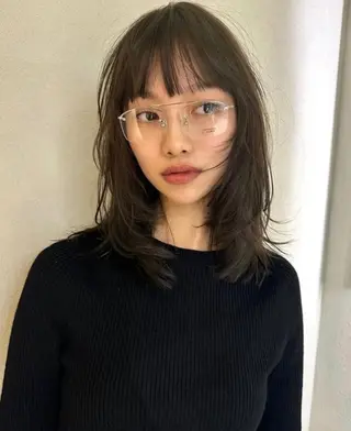 ミディアム レイヤー/顔周り/ 透明感/ののか💞のヘアスタイル