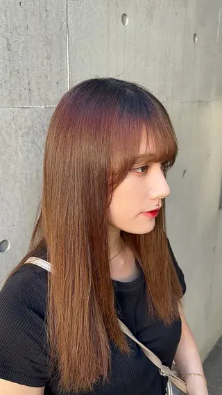 セミロング 🪐縮毛矯正／海陸 翔のヘアスタイル