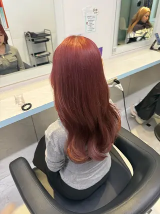 カラー 🍒♡艶髪暖色カラー saaya♡🍒のヘアスタイル