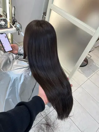 セミロング 似合わせレイヤー/ 透明感カラーのヘアスタイル