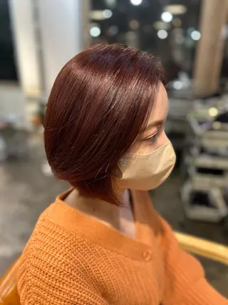 ショート カラー 艶髪/レイヤー 🦋MIYUUのヘアスタイル