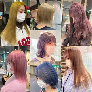 カラー 💖デザインカラー/ タダ ハナカ💖のヘアスタイル