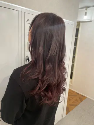 ロング カラー 植原 遥夏のヘアスタイル