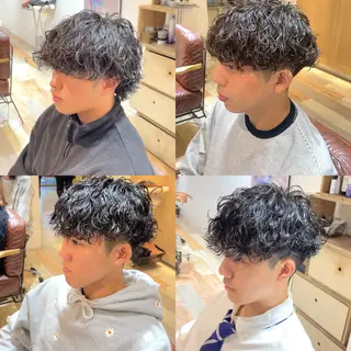 パーマ メンズ メンズパーマ眉毛 特化アユム🔥のヘアスタイル
