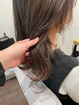 ミディアム カラー gotoday　shaire　saron所属・miu. ボブ/透け感カラーのヘアスタイル