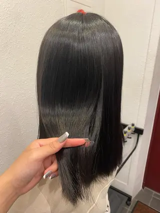 ミディアム 名駅/艶韓国風ヘア miyabiのヘアスタイル