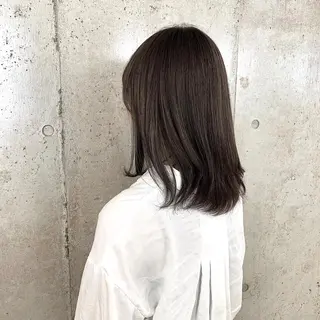 セミロング カラー 二宮 早智子のヘアスタイル