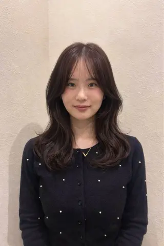 セミロング カラー Inity心斎橋/ クルミのヘアスタイル