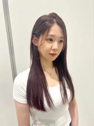 ロング カラー パーマ インナーカラー/ ストレート/奥野洸也のヘアスタイル