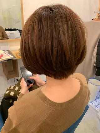 ショート カラー 【髪質改善】【美髪】 【ツヤ髪】ほしのちりのヘアスタイル