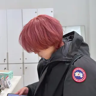 ショート カラー メンズ くすみカラー/メンズ /縮毛/川添桃花のヘアスタイル