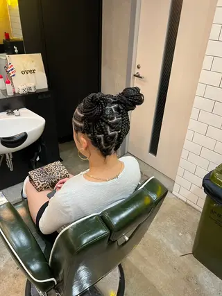 ミディアム ヘアアレンジ メンズ FRANK'S BARBER WEST TOKYO. 吉祥寺所属・Berbar Ryuのヘアスタイル