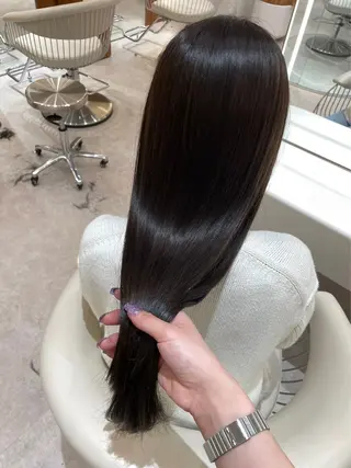 セミロング パーマ 渋谷/韓国レイヤー/ 艶カラー/nanoのヘアスタイル