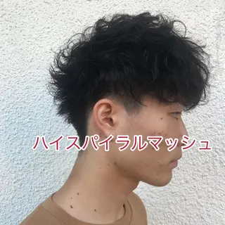 ショート カラー パーマ メンズ JUNTA 梅田茶屋町のヘアスタイル