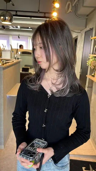 セミロング カラー AIRI/難波/ ハイトーン/髪質改善のヘアスタイル