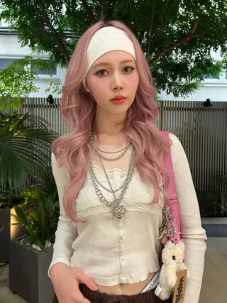 ロング belle   表参道　terrace所属・抜きっぱなしブロンド /ハイトーン/カナタのヘアスタイル