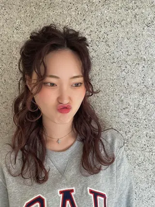 セミロング ヘアアレンジ le'a所属・谷町/Le'a /竹原しおなのヘアスタイル