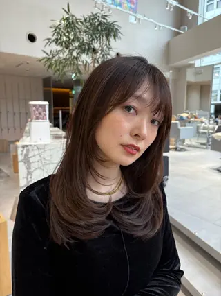 セミロング カット/カラー 髪質改善／安田憲哉のヘアスタイル