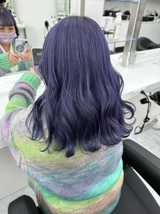 セミロング カラー ダブルカラー 韓国ヘアKYONのヘアスタイル