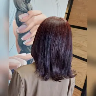 ミディアム カラー あかね☆ヘアアレンジ /ボブ/縮毛矯正のヘアスタイル