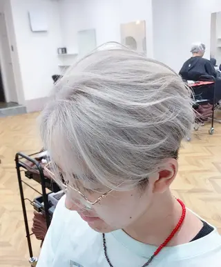 ショート カラー メンズ 🍎ハッシュカット× 髪質改善🍎カイトのヘアスタイル