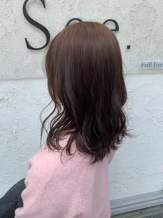 ミディアム 西村 弘輝 パーマ/艶髪カラーのヘアスタイル