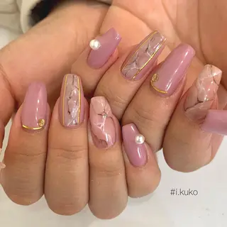 セミロング ネイル Chipieee Ikukoのネイルデザイン