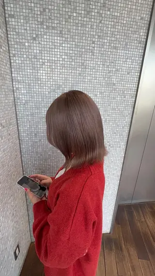 カラー 地毛風ストレート/ ケアカラー/セキネのヘアスタイル