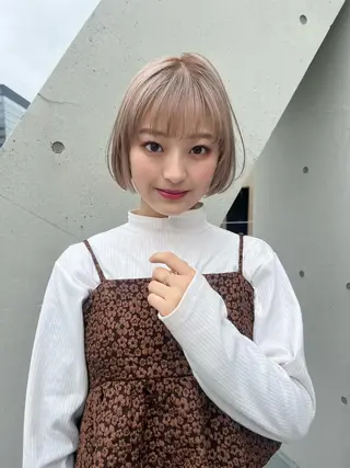 カラー 透明感🌟うる艶韓国 ハイトーン/渋谷のヘアスタイル