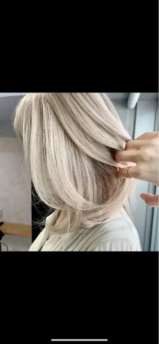 ミディアム カラー 松井那津子 /ハイライトブリーチのヘアスタイル