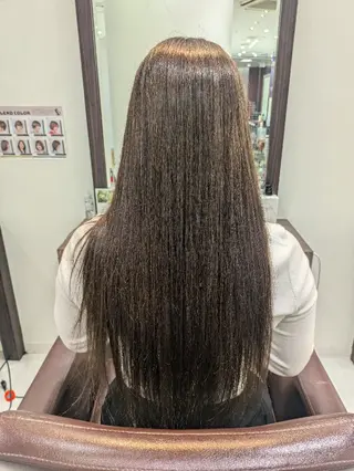 ロング カラー グランアージュ　ネオ所属・Ryu/ハイトーン/ デザイン/髪質改善のヘアスタイル