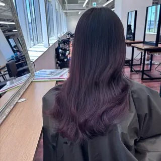 ロング カラー ヘアアレンジ グランルッソ所属・岡山× バレイヤージュカラーのヘアスタイル