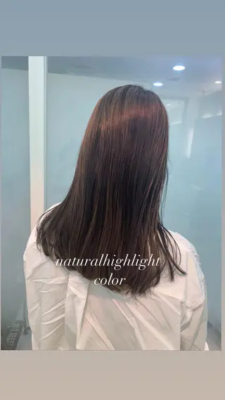 セミロング カラー 似合わせカラー/艶 髪質改善/ヨシザキのヘアスタイル