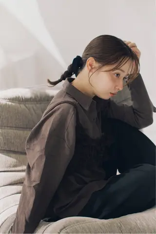 ミディアム ボブ/レイヤー/ 梅田/天野川奈緒のヘアスタイル