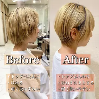 ショート ショート/ボブ/ 白髪ぼかし/しんやのヘアスタイル