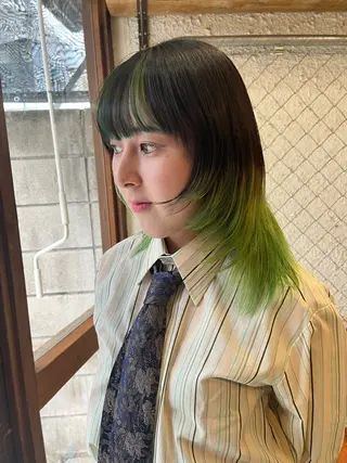 セミロング 🌿艶ハイトーン/ 似合わせヘア/ショウのヘアスタイル