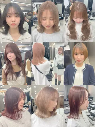 セミロング カラー hair salon Ranun髪質改善のヘアスタイル
