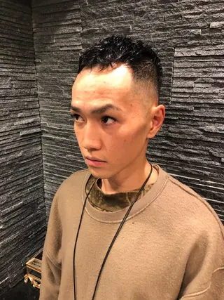 ショート パーマ メンズ HIRO GINZA BARBER SHOP 大阪所属・木村 りきのヘアスタイル