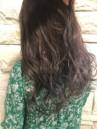 ロング カラー ヘアアレンジ メンズ キッズ ネイル マツエク・マツパ GO TODAY SHAiRE SALON所属・透明感カラー🤎 ゆりのヘアスタイル