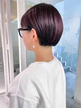 ショート カラー パーマ ヘアアレンジ 💖美髪矯正💖 辻未侑のヘアスタイル