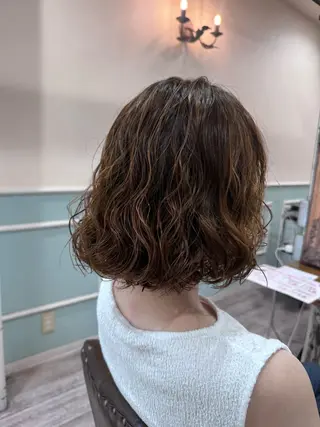 ミディアム カラー パーマ 新越谷noble店長 松本拓也▶◀*.のヘアスタイル