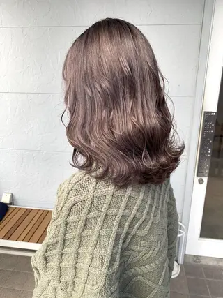 セミロング カラー ヘアアレンジ lani 天神大名/ブリーチのヘアスタイル