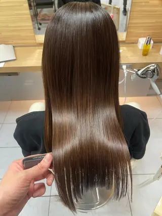 ロング パーマ 髪質改善/縮毛矯正 /ブリーチ矯正/岡部のヘアスタイル